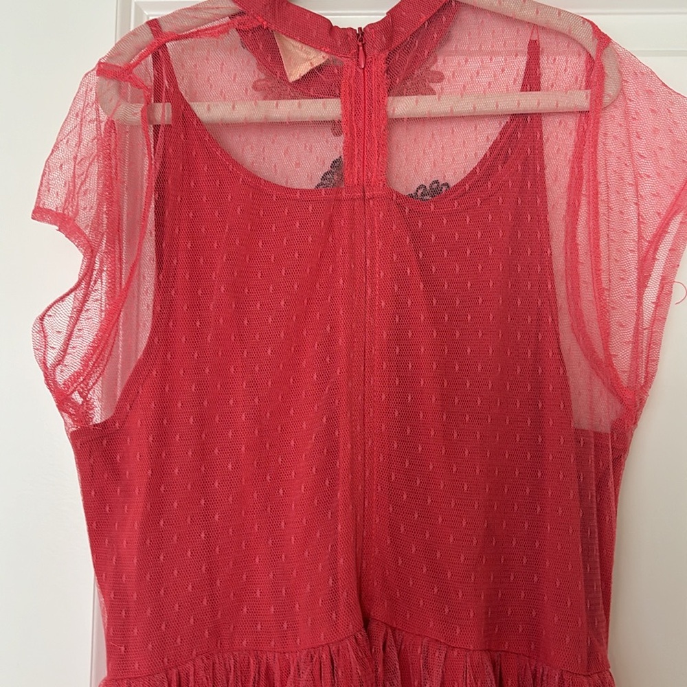Mia Joy Girls Long Red Flower Dress - Picture 6 of 8
